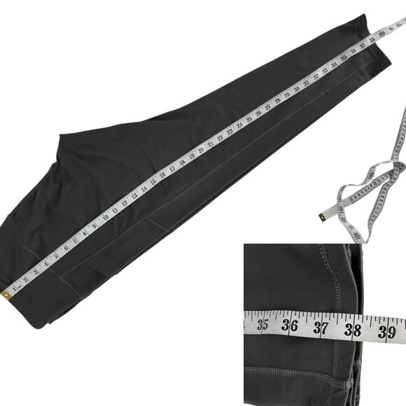 Dark Gray Yoga Pants Exercise Leggings Pockets Plus Size - Picture 14 of 14